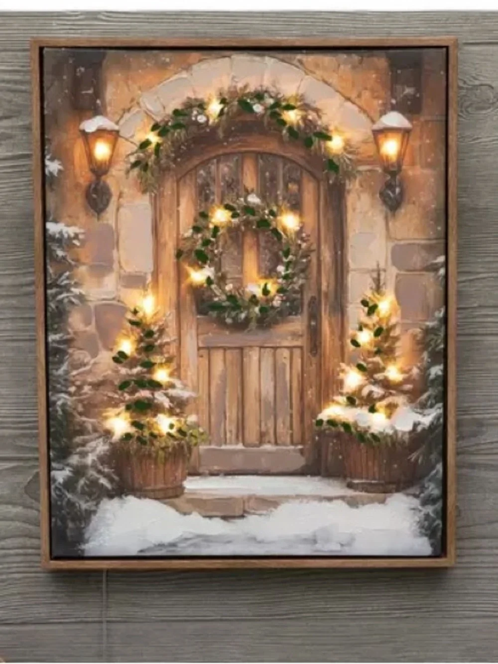 Winter Door Light Up Framed Wall Decor